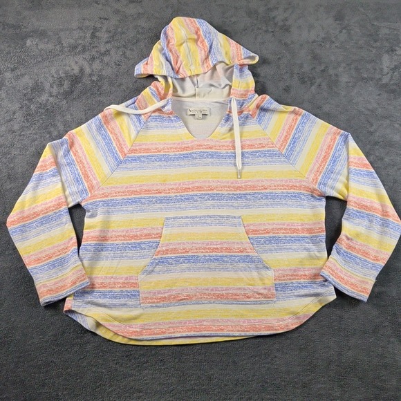 Koolaburra by UGG Tops - Koolaburra by UGG Hoodie Womens 1XL Multicolor Striped Lightweight Pullover Knit